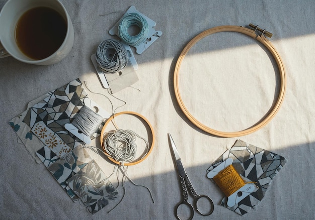 zestaw nici i tamborek